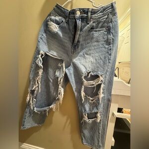 American Eagle Outfitters Light Blue Distressed Jeans